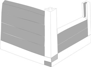 Drawing of Wall section joinery